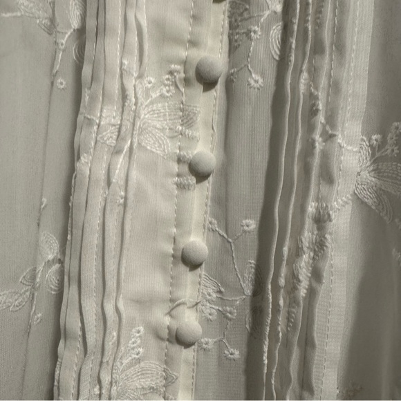 Lulu's White Embroidered Eyelet Tiered Dress Size Medium - Picture 3 of 13